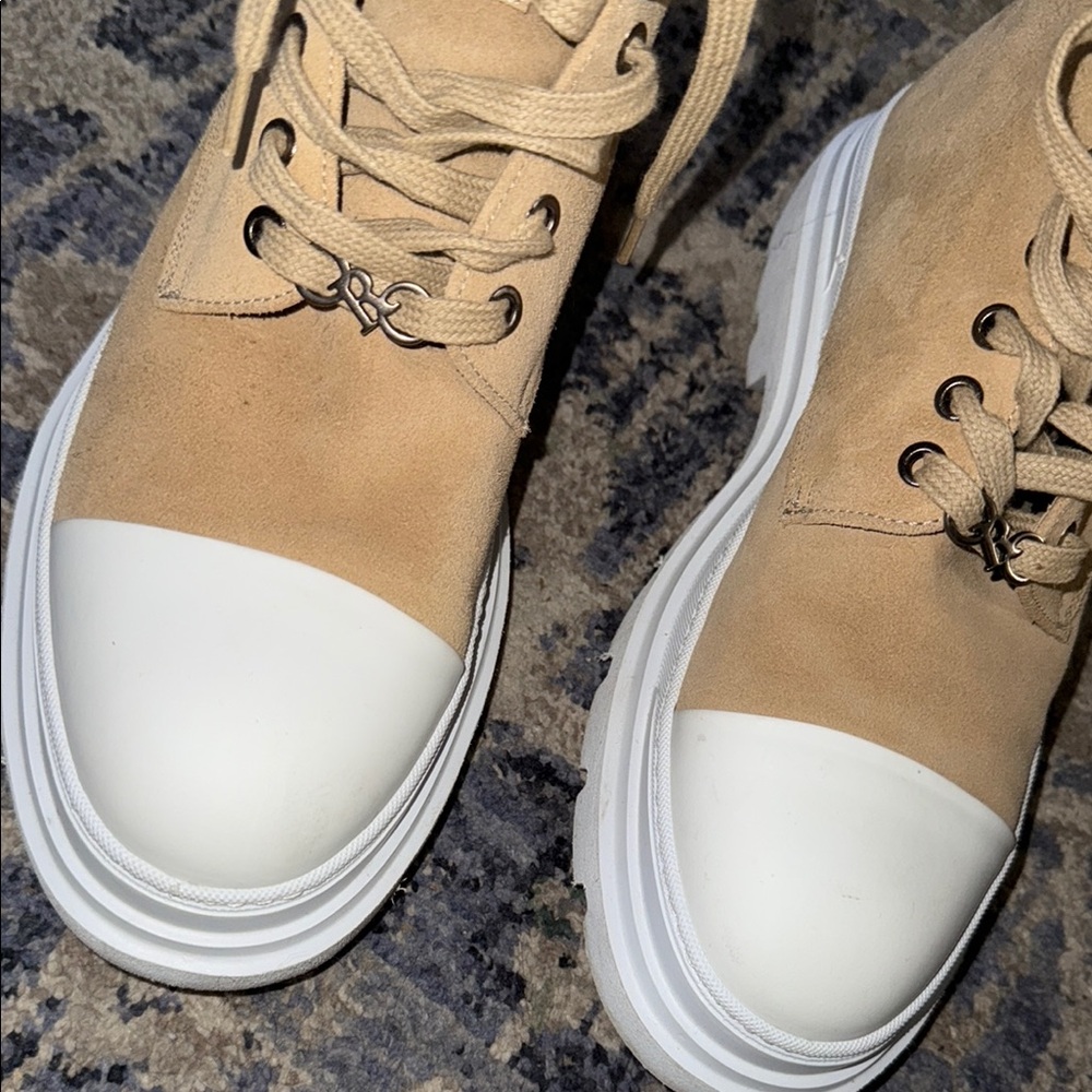 ORO THE DEVON BEIGE COMBAT BOOTS - Picture 3 of 10